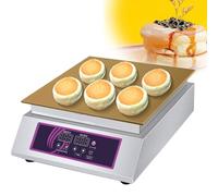 HCZKIUJY burger press Pancake Souffle Maker, Commercial Non-Stick Pancake Baker Machine 60-240℃ Electric Muffin Maker Stainless Steel for Home Kitchen Bakery Snack Bar, Cafe or Restaur(Singlehead)