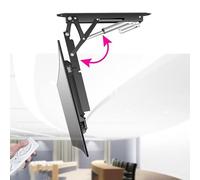 HCZKIUJY Ceiling TV Mount - Motorized Ceiling TV Mount, Telescopic Electric TV Lift with Auto Lifting, 0-85° Flip Down, Hidden Drop Down TV Lift, Fits 32-70 Inch TVs Motorized TV Stand