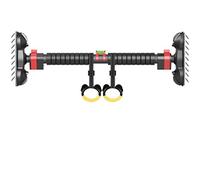 HCZKIUJY Chin Up Bar Adult kids wall-mounted pull-up bar, safe and stable portable door corridor steel fitness horizontal bar, With gymnastics ring(88-135cm/34.6-53.1)