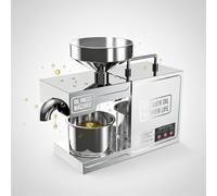 HCZKIUJY Commercial Electric Oil Press Machine, 1000W Automatic Hot/Cold Extractor for Peanuts and Sesame Seeds