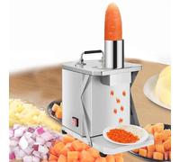 HCZKIUJY Commercial Machine,200W Vegetable Dicer Commercial Electric Vegetable Fruit Slicer Shredder Automatic Potato Onion Carrot Dicing Cube Cutting Machine Vegetable Chopper for Com(10mm)
