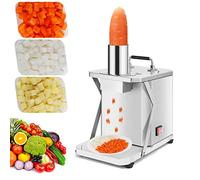 HCZKIUJY Commercial Machine,Electric Vegetable Dicer Commercial 200W Vegetable Chopper Dicer, 8/10/12/15mm 150rpm Shredder Automatic Onion Potato Cutter Food Processor Fruit Cutting Ma(12mmBlade)