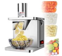 HCZKIUJY Commercial Machine,Electric Vegetable Dicer Commercial Vegetable Chopper Dicer Shredder Automatic Onion Potato Cutter Food Processor Fruit Cutting Machine with 6/8/10/12/15mm