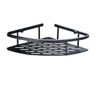 HCZKIUJY Corner Shower Caddy Bathroom Shelfs 1Pc Copper Black Tripod Single-Layer Fan-Shaped Basket Toilet Rack Cosmetics Shampoo Storage Rack Wall Mount