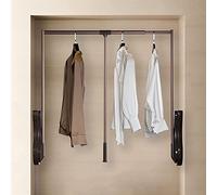 HCZKIUJY Heavy Duty Pull Down Clothes Rail - Soft Close Wardrobe Lift Retractable Hanger niser for 19-47.2 Inch Cabinets Side Mounted Aluminum Clothes Storage Solution (90)
