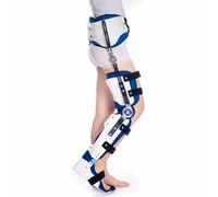 HCZKIUJY Hinged Hip Knee Support Brace Adjustable Ankle and Foot Orthosis Post Knee Support Orthosis Immobilizer Protector for Left and Right Leg (Right Small)