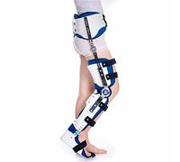 HCZKIUJY Hinged Hip Knee Support Brace Adjustable Ankle and Foot Orthosis Post Op Knee Support Orthosis Immobilizer Protector for Left and Right Leg (Right Small)