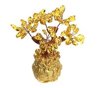 HCZKIUJY Luck and Wealth Crystal Tree Crystal Money Tree Citrine Tree,Crystal Bonsai Lucky Plant for Home Decorative,Feng Shui Artificial Tree Chakra Money Tree