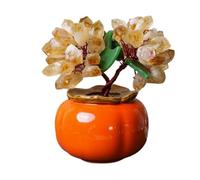 HCZKIUJY Luck and Wealth Crystal Tree Natural Yellow Amethyst Shaking Money Fortune Tree Attracting Wealth Ornaments Living Room Desk Crystal Tree Chakra Money Tree (Yellow)