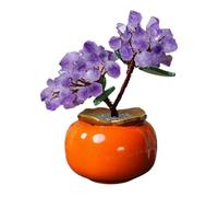 HCZKIUJY Luck and Wealth Crystal Tree Natural Yellow Amethyst Shaking Money Fortune Tree Attracting Wealth Ornaments Living Room Desk Crystal Tree Chakra Money Tree (Purple)