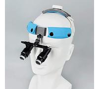 HCZKIUJY Magnifying Glass,Magnifier with Light, Dental Head Wearing One-Way Screw Thread Binocular Loupe Headband, Medical Dental Surgical Binocular Loupes, Size Adjustable 2.5X/5.0X/6.0X