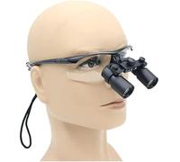 HCZKIUJY Magnifying Glass,Magnifier with Light, Dental Surgical 4X Binocular Headband Loupes with Headlights, Medical for Stomatology, Gynecology, Cardiology, Brain Surgery and Ophthalmology