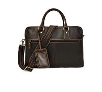 HCZKIUJY Mens Leather Business Laptop Bags Briefcases Shoulder Bags Messenger Bags Notebook Computer Bags Carrying Cases (Brown X)