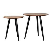 HCZKIUJY Modern Simple Sofa Table Stackable Coffee Table Set of 2 Living Room Cocktail Table,40 x 45 cm+50 x 50cm
