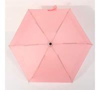 HCZKIUJY Parasol Fashion Folding Umbrella Rain Anti-UV Waterproof Portable Travel Parasol Women Gift Mini Pocket Girls Umbrella (Pink)
