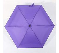 HCZKIUJY Parasol Fashion Folding Umbrella Rain Anti-UV Waterproof Portable Travel Parasol Women Gift Mini Pocket Girls Umbrella (Purple)