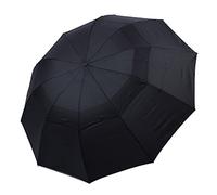 HCZKIUJY Parasol Men Large Folding Sunny Double Layer Parasol Windproof Quality Umbrella Travel Parasol Umbrella (Black)