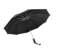 HCZKIUJY Parasol Rain Reflective Folding Automatic Umbrella Protection Sun Men For Parasol Women Umbrella Business Large Umbrella (Black)