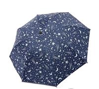 HCZKIUJY Parasol Umbrella Outdoor Male And Female Sunscreen Sunscreen Protection Sunny Umbrella Folding Triple Fold Umbrella Umbrella (Navy blue)