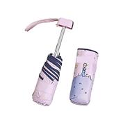 HCZKIUJY Parasol Windproof Anti Folding Umbrella Little Prince Umbrella Mini Pocket Umbrellas Black Coating Girl Small Umbrellas Protable Umbrella (PrincePink)