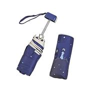 HCZKIUJY Parasol Windproof Anti Folding Umbrella Little Prince Umbrella Mini Pocket Umbrellas Black Coating Girl Small Umbrellas Protable Umbrella (PrinceNavy)