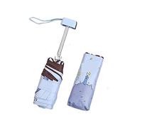 HCZKIUJY Parasol Windproof Anti Folding Umbrella Little Prince Umbrella Mini Pocket Umbrellas Black Coating Girl Small Umbrellas Protable Umbrella (PrinceLight Blue)