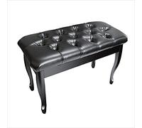 HCZKIUJY Piano Stool Duet Piano Bench with Storage Compartment Wooden Piano Stool Sturdy Wooden Legs Suitable for Practice,Teaching,76 X 35 X 49 cm (Black)