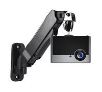 HCZKIUJY Projector Mount Projector Mounting Bracket Wall Mounting Bracket with Adjustable Height Extendable Boom for Home and Office Projectors Adjustable Stand (Black)