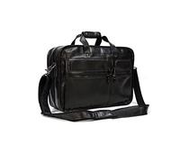 HCZKIUJY Retro Messenger Shoulder Bags Carrying Cases Cowhide Briefcases Handbags Genuine Leather Business Laptop Bags Totes (Black)