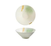 HCZKIUJY Salad Bowls Chinese Lamian Noodles Bowl,Noodles in Soup Bowl,Household Ceramic Bowl,Dining Bowl,Bamboo Hat Bowl,Tableware Kitchen Soup Bowls (4 7inch)