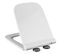 HCZKIUJY Slow Close Toilet Seat with Quiet Close Adjustable Hinge, Soft Close Toilet Seat with One-Click Quick Disassembly, Easy to Install and Clean, Never Loosen, PP, White,07A, 01B (04A)