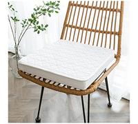 HCZKIUJY Thickened Dining Chair Cushion, Set of 1/2/4 Pure Cotton Non-Slip Seat Cushion, Removable and Washable Solid Color Chair Pad (White 45x45cm(Set Of 1))