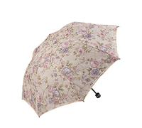 HCZKIUJY Umbrella Folding Umbrella, Windproof Rain,flower Lace Umbrella, Sunny And Rainy Day Dual-purpose Umbrella, Three-fold Sun Protection Umbrella (Khaki)