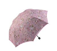 HCZKIUJY Umbrella Folding Umbrella, Windproof Rain,flower Lace Umbrella, Sunny And Rainy Day Dual-purpose Umbrella, Three-fold Sun Protection Umbrella (Pink)