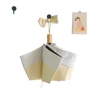 HCZKIUJY Umbrella Simple Exquisite Umbrella Compact Portable Sunshade Umbrella Fully-automatic Sunny Rain Dual-use Umbrella Umbrella (Yellow)