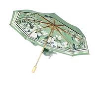 HCZKIUJY Umbrella Sunny And Rainy Umbrella High-end Umbrella Double Layer Coating Folded Umbrellas Umbrella (Green)