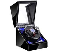 HCZKIUJY Watch Winder Automatic Winding with LED Light Soft Watch Pillow AC Adapter and Battery Powered Quiet Motor Accessories