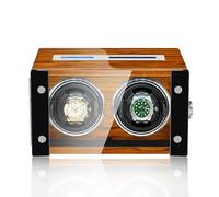HCZKIUJY Watch Winder With Remote Control Luxury Watches Display Box With LCD Touch Screen LED Illumination TPD Rotation Mode Setting Built-in Quiet Motor (2 Epitopes)