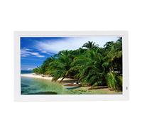 Hd 1080P Electronic Photo Frame, Picture Browsing, Video Playback, Music Function, Clock And Calendar, Intelligent, Infrared Remote Control, Automatic Switch Machine (White)