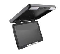 HD 15.4 Inch Car Roof Monitor LCD Flip Down Screen Monitors Overhead Multimedia Video Ceiling Mount Display Accessories(Black)
