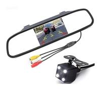 HD 4.3'' TFT LCD Rearview Mirror Monitor With Night Vision Backup Camera Easy Installation For SUV Pickup Camper Tractor RV Backup Camera