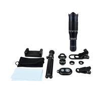 HD 40X Zoom Telescope Telephoto Lens Monocular Phone Camera Lens Mini Metal Telescope Mobile Telephoto Lens For Camping Tourism(B)