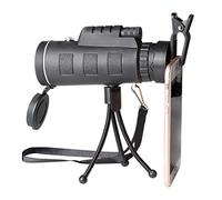 HD 40X60 BAK4 Zoom Mini Monocular Telescope with Compass Phone Clip Power Optics Outdoor Spotting Binoculars