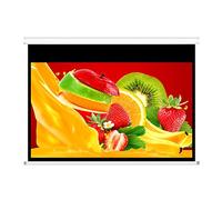 HD 4K 100" 16:9 Electric White Glass Fiber Roll-up Projector Screen For 3D LED DLP Projector Home Office HD Projection Curtain Gaming, Office