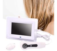 Hd 7 Inch Lcd Screen Skin Hair Analyzer,Skin Magnifier Skin Analysis Machine, 50X/200X Dualheads Digital Hair Follicle Scalp Detector,Plugin