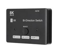 HD Bi Direction 1 in 2 Out 2 in 1 Out 8K 60Hz 4K 120Hz 48Gbps Aluminum Alloy Bi Directional Switcher Splitter for Fire Stick DVD Player TV