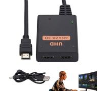 HD Cable Splitter | 1 to 2 Audio Adapter to Way, 4K Distributor for HDTV, Monitor, Projector