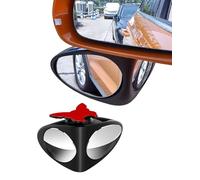 Hd Car Blind Spot Elimination Mirror - 360° Rotatable, Effectively Expand The Field, Rain/Fog Resistant, Wide-Angle Convex Mirror for Cars, Suv, Universal Fit for Safer Driving (Black-left)