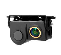 HD Car Rear View Camera 2 in 1 Parking Radar Detector Sensor Night Vision Golden Lens Reverse with Sound