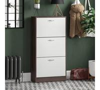 HD Designs 3 Drawer Shoe Cabinet Storage in White HD Designs White